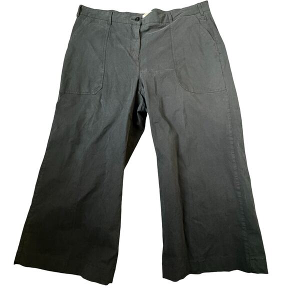 ANTHROPOLOGIE MAEVE Women's 22 Extra Wide Leg Black Jeans Oversized Pockets Boho - Picture 1 of 8